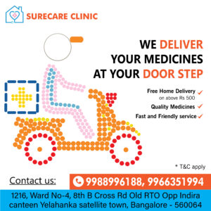 Free Home Delivery on Medicines at Yelahanka